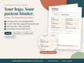 Co-Branded Patient Binder: binder cover with sample clinic logo area, English and Spanish