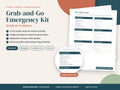 Grab-and-Go Emergency Kit: ICE wallet cards and fridge sheet, English and Spanish editions