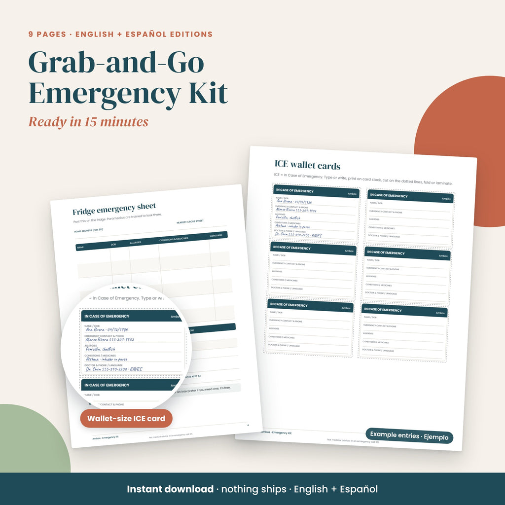 Grab-and-Go Emergency Kit overview