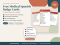 Free Medical Spanish Badge Cards: 3 sample badge cards, English and Spanish