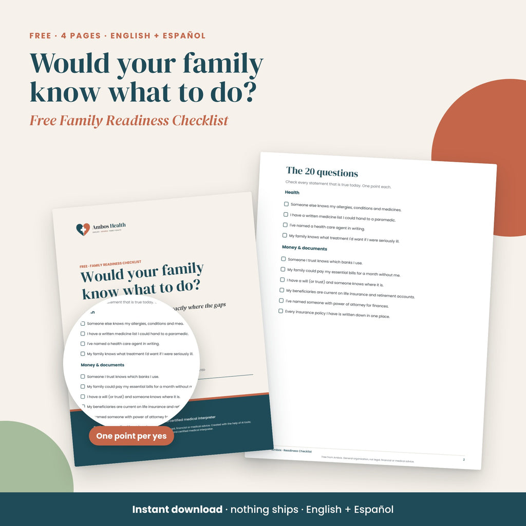 Free Family Readiness Checklist overview