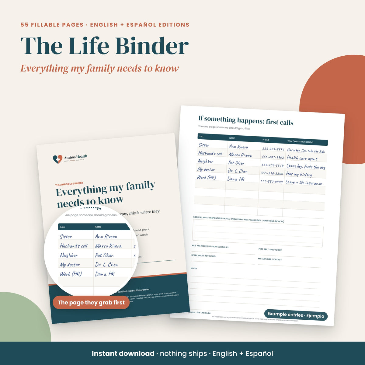 The Life Binder overview