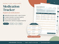 Medication Tracker: medication list and weekly checklist pages, English and Spanish