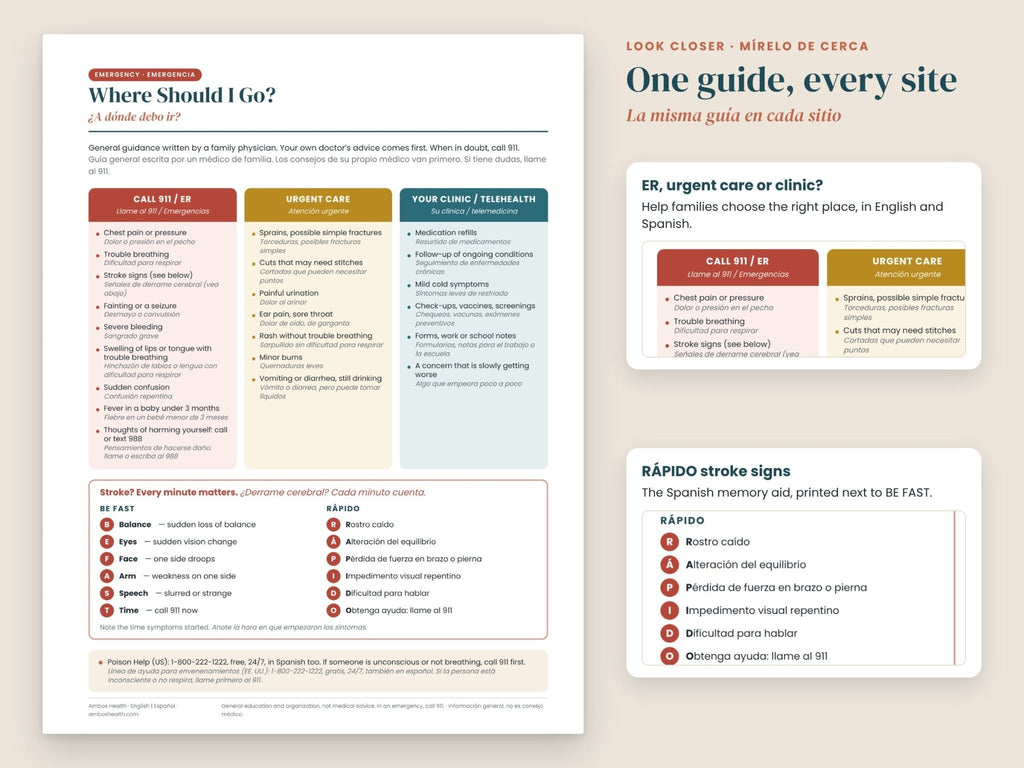 Multi-Site License: close-up of the interpreter rights sign, English and Spanish