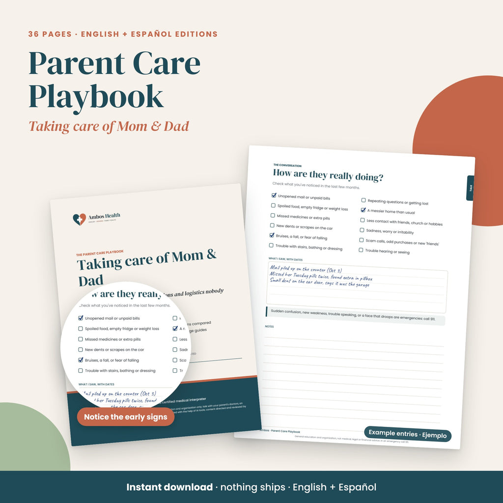 The Parent Care Playbook overview
