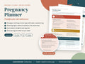Kit de Embarazo y Parto: páginas del planificador prenatal bilingüe de 18 páginas, en español e inglés