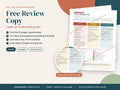 Free Review Copy Patient Binder: watermarked sample pages for clinics, English and Spanish