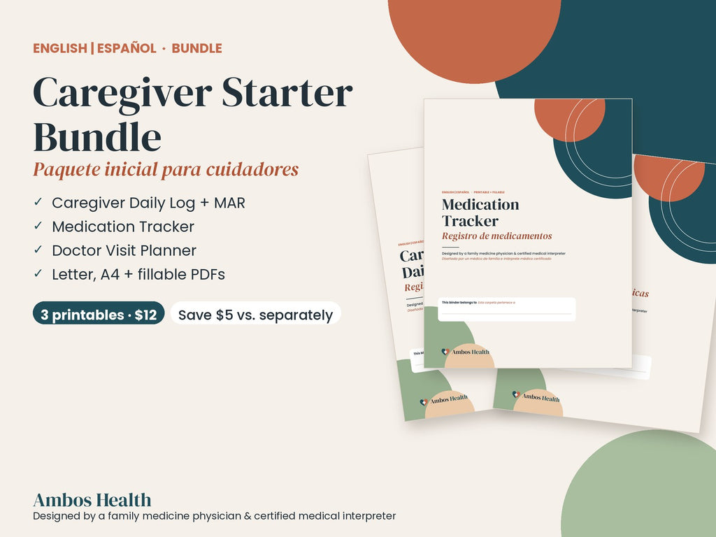 Bilingual caregiver starter bundle