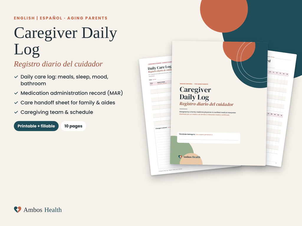 Bilingual caregiver daily log