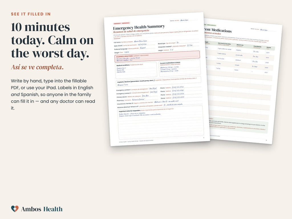 Filled example page