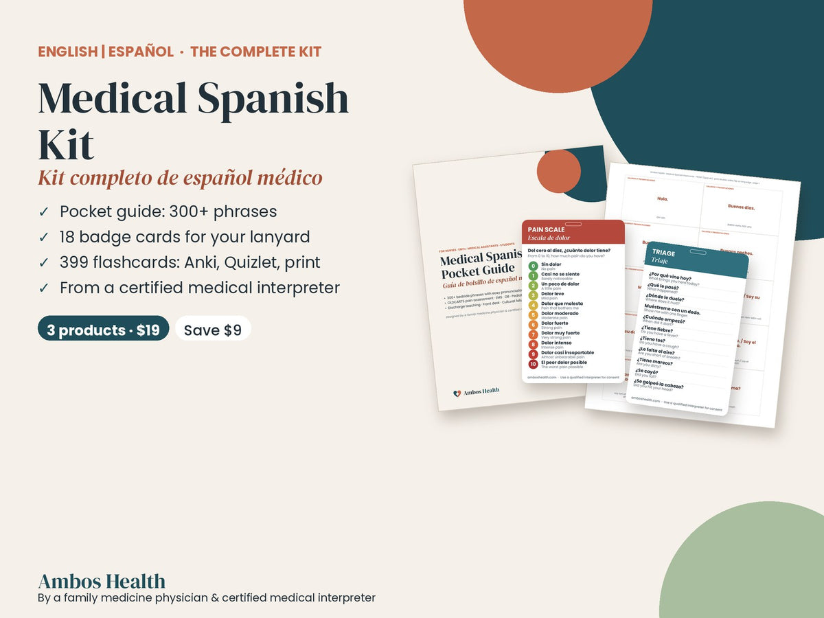 Medical Spanish Kit for nurses