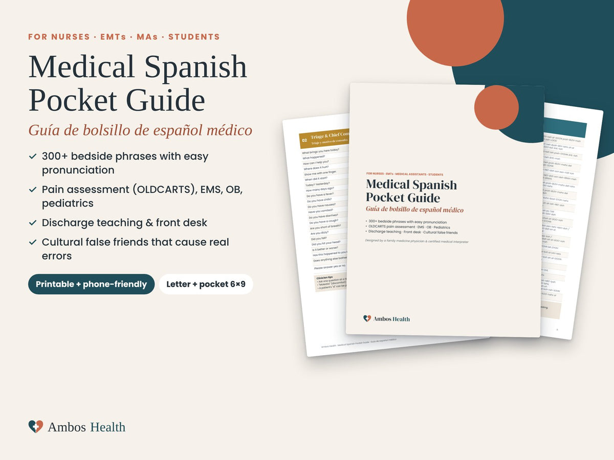 Medical Spanish pocket guide for nurses