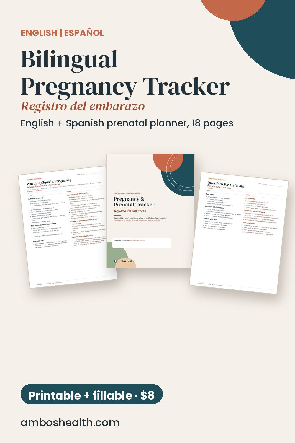 Pregnancy tracker pages