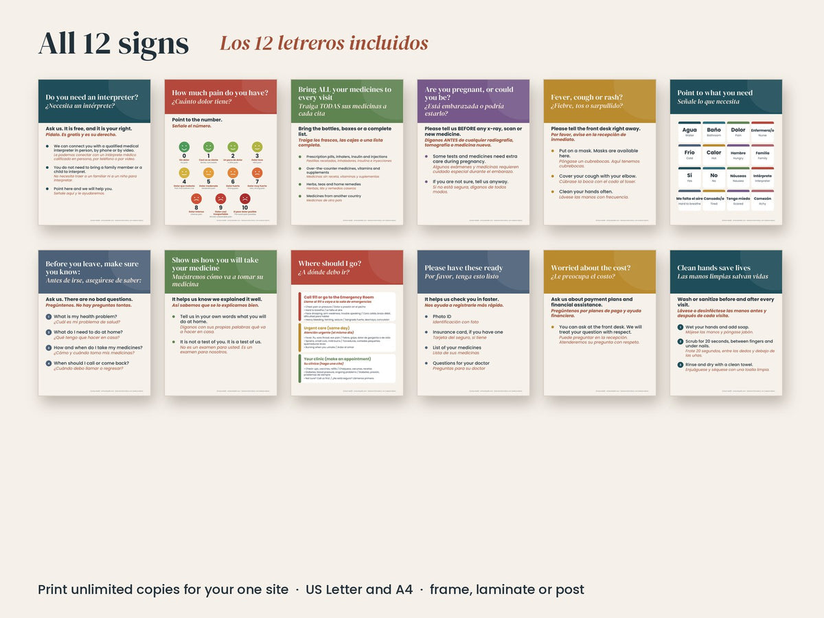 All 12 clinic signs